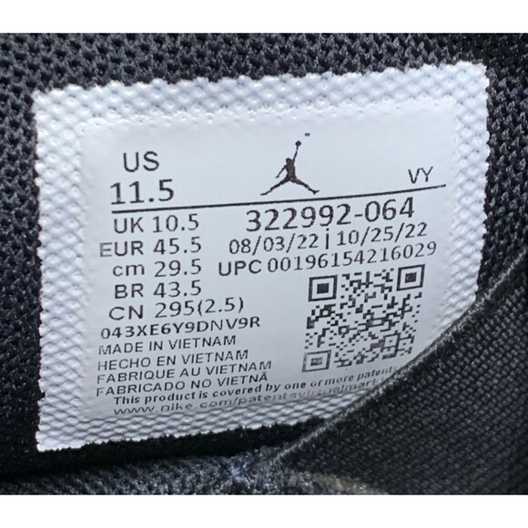 Nike Air Jordan 6 Rings Sneaker Shoes Black Red 322992-064 Men’s Size 11.5 main image 6